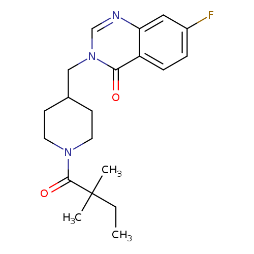 3-{[1-(2,2-dimethylbutanoyl)piperidin-4-yl]methyl}-7-fluoro-3,4-dihydroquinazolin-4-one