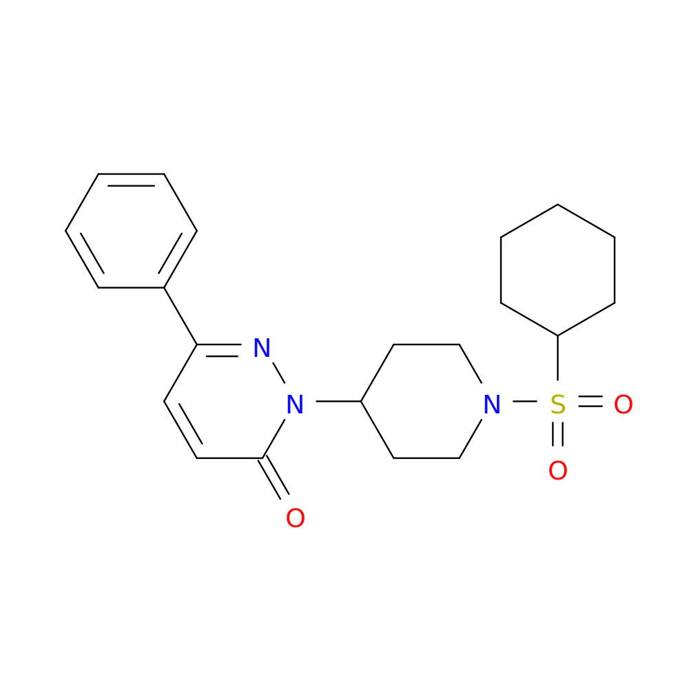 2-[1-(cyclohexanesulfonyl)piperidin-4-yl]-6-phenyl-2,3-dihydropyridazin-3-one