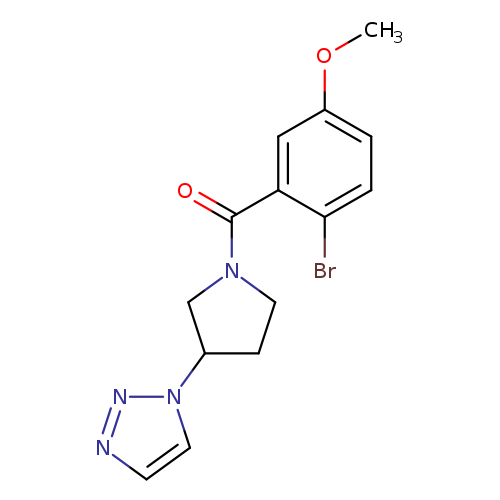 1-[1-(2-bromo-5-methoxybenzoyl)pyrrolidin-3-yl]-1H-1,2,3-triazole