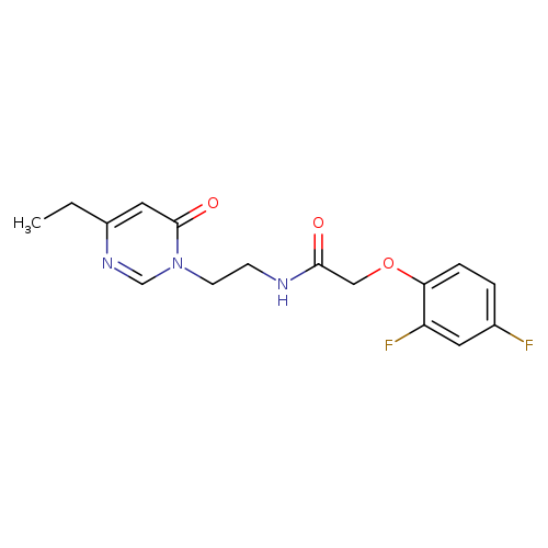 2-(2,4-difluorophenoxy)-N-[2-(4-ethyl-6-oxo-1,6-dihydropyrimidin-1-yl)ethyl]acetamide