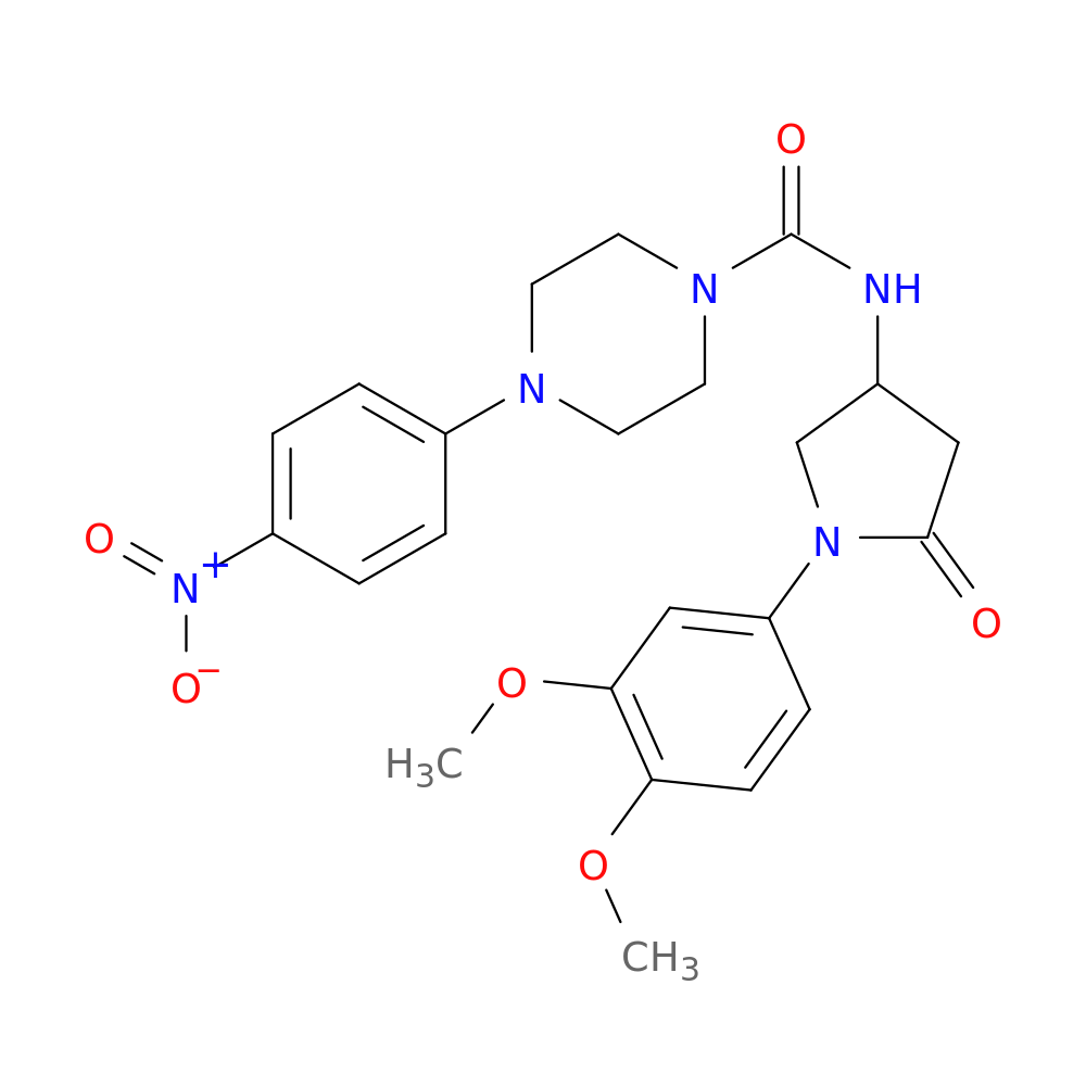 N-[1-(3,4-dimethoxyphenyl)-5-oxopyrrolidin-3-yl]-4-(4-nitrophenyl)piperazine-1-carboxamide