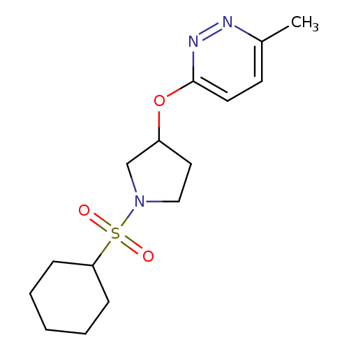 3-{[1-(cyclohexanesulfonyl)pyrrolidin-3-yl]oxy}-6-methylpyridazine