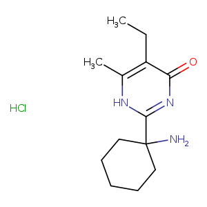 2-(1-aminocyclohexyl)-5-ethyl-6-methyl-1,4-dihydropyrimidin-4-one hydrochloride
