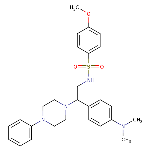 N-{2-[4-(dimethylamino)phenyl]-2-(4-phenylpiperazin-1-yl)ethyl}-4-methoxybenzene-1-sulfonamide