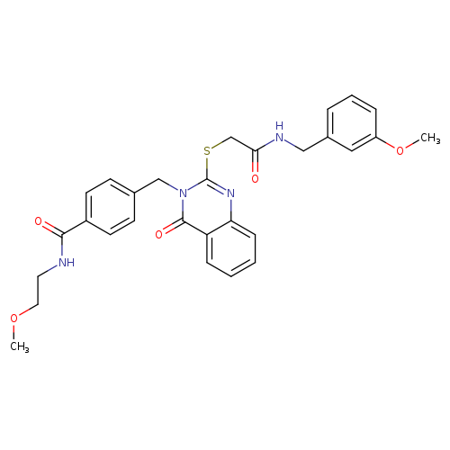 N-(2-methoxyethyl)-4-({2-[({[(3-methoxyphenyl)methyl]carbamoyl}methyl)sulfanyl]-4-oxo-3,4-dihydroquinazolin-3-yl}methyl)benzamide