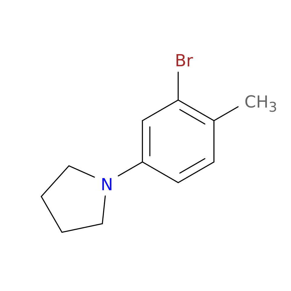 3-Bromo-4-methyl-1-pyrrolidinobenzene