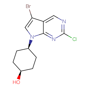cis-4-(5-bromo-2-chloro-pyrrolo[2,3-d]pyrimidin-7-yl)cyclohexanol