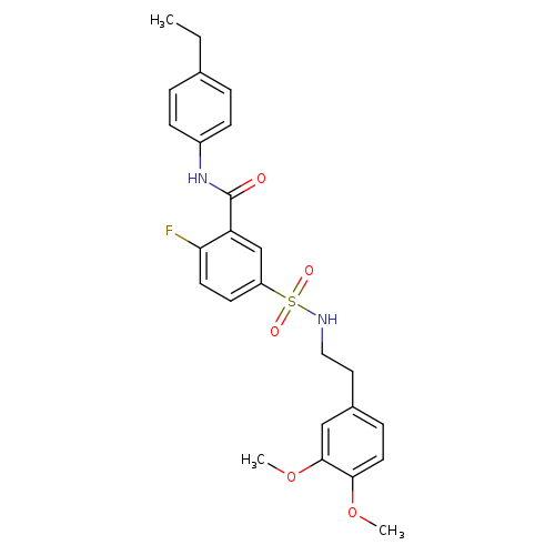 5-{[2-(3,4-dimethoxyphenyl)ethyl]sulfamoyl}-N-(4-ethylphenyl)-2-fluorobenzamide