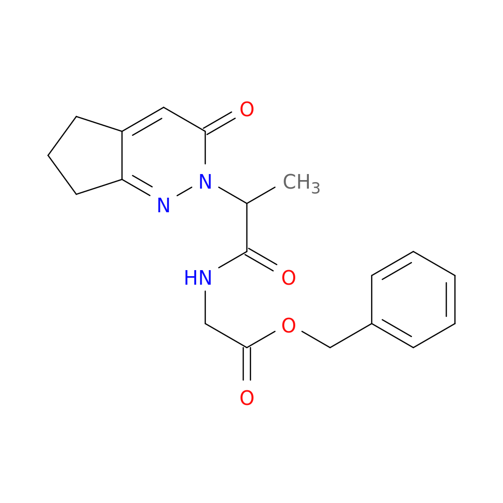 benzyl 2-(2-{3-oxo-2H,3H,5H,6H,7H-cyclopenta[c]pyridazin-2-yl}propanamido)acetate