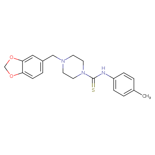 4-[(2H-1,3-benzodioxol-5-yl)methyl]-N-(4-methylphenyl)piperazine-1-carbothioamide