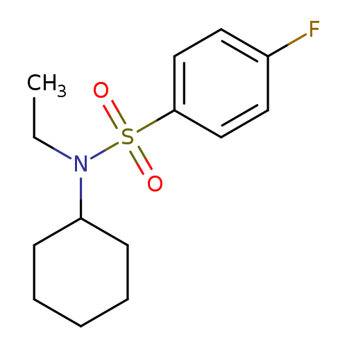 N-cyclohexyl-N-ethyl-4-fluorobenzene-1-sulfonamide