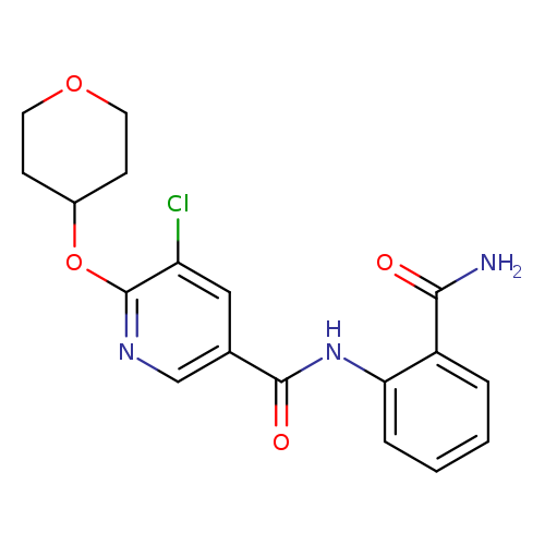 N-(2-carbamoylphenyl)-5-chloro-6-(oxan-4-yloxy)pyridine-3-carboxamide