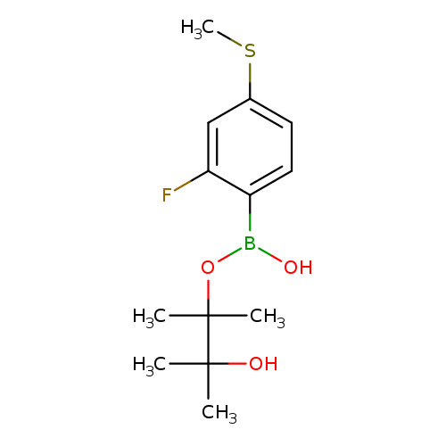 3-hydroxy-2,3-dimethylbutan-2-yl hydrogen (2-fluoro-4-(methylthio)phenyl)boronate