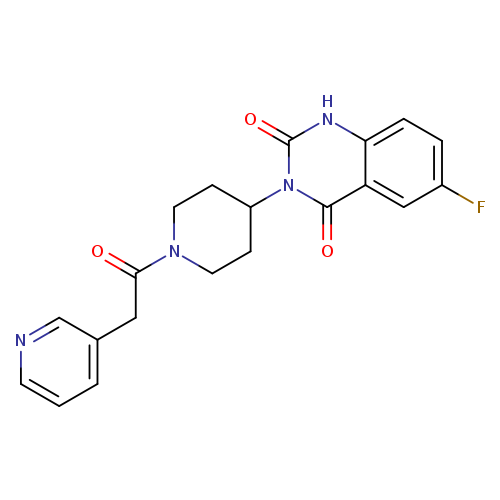 6-fluoro-3-{1-[2-(pyridin-3-yl)acetyl]piperidin-4-yl}-1,2,3,4-tetrahydroquinazoline-2,4-dione