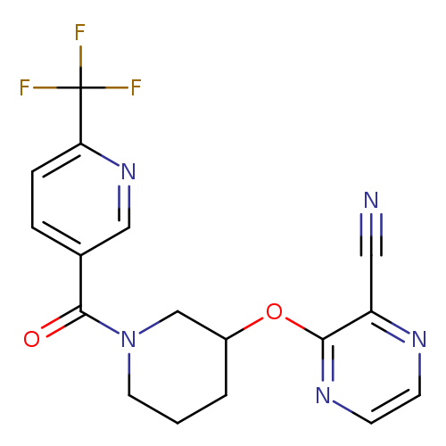 3-({1-[6-(trifluoromethyl)pyridine-3-carbonyl]piperidin-3-yl}oxy)pyrazine-2-carbonitrile