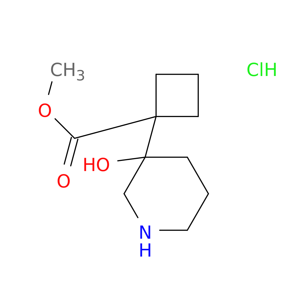 methyl 1-(3-hydroxypiperidin-3-yl)cyclobutane-1-carboxylate hydrochloride