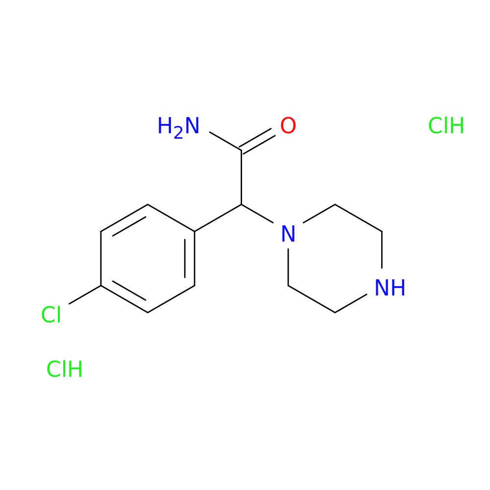 2-(4-chlorophenyl)-2-(piperazin-1-yl)acetamide dihydrochloride