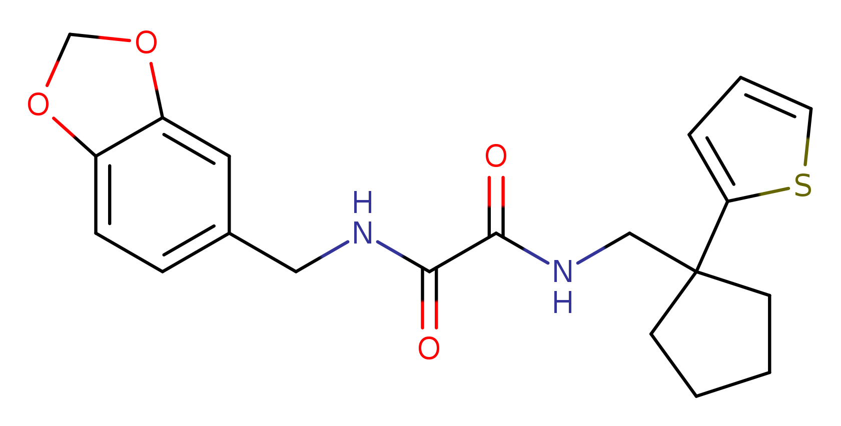 N'-[(2H-1,3-benzodioxol-5-yl)methyl]-N-{[1-(thiophen-2-yl)cyclopentyl]methyl}ethanediamide