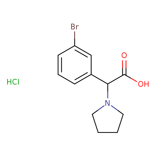 2-(3-bromophenyl)-2-(pyrrolidin-1-yl)acetic acid hydrochloride