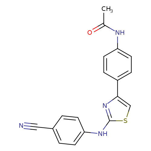 N-(4-{2-[(4-cyanophenyl)amino]-1,3-thiazol-4-yl}phenyl)acetamide
