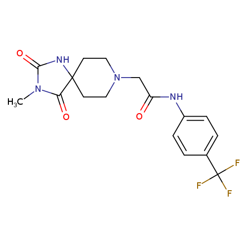 2-{3-methyl-2,4-dioxo-1,3,8-triazaspiro[4.5]decan-8-yl}-N-[4-(trifluoromethyl)phenyl]acetamide