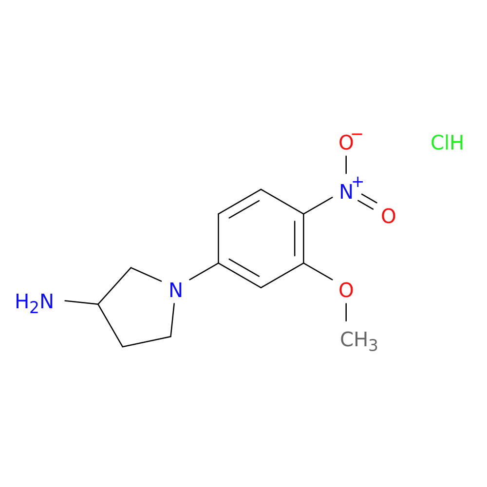1-(3-Methoxy-4-nitrophenyl)pyrrolidin-3-amine hydrochloride