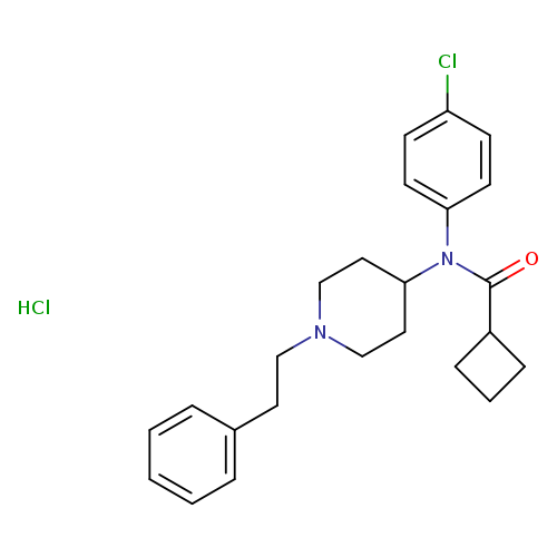 N-(4-chlorophenyl)-N-(1-phenethylpiperidin-4-yl)cyclobutanecarboxamide,monohydrochloride