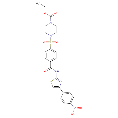 ethyl 4-(4-{[4-(4-nitrophenyl)-1,3-thiazol-2-yl]carbamoyl}benzenesulfonyl)piperazine-1-carboxylate