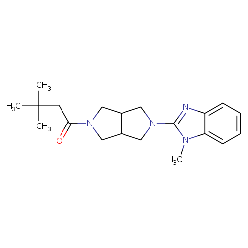 3,3-dimethyl-1-[5-(1-methyl-1H-1,3-benzodiazol-2-yl)-octahydropyrrolo[3,4-c]pyrrol-2-yl]butan-1-one