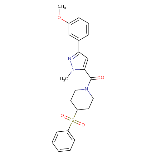 4-(benzenesulfonyl)-1-[3-(3-methoxyphenyl)-1-methyl-1H-pyrazole-5-carbonyl]piperidine