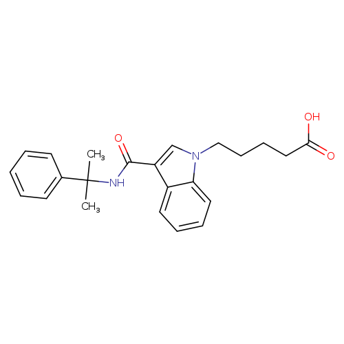 5-(3-((2-phenylpropan-2-yl)carbamoyl)-1H-indol-1-yl)pentanoicacid
