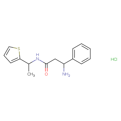 3-amino-3-phenyl-N-[1-(thiophen-2-yl)ethyl]propanamide hydrochloride
