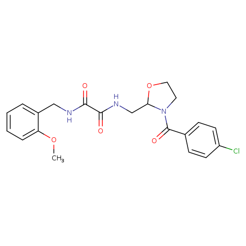 N-{[3-(4-chlorobenzoyl)-1,3-oxazolidin-2-yl]methyl}-N'-[(2-methoxyphenyl)methyl]ethanediamide