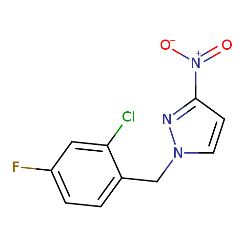 1-[(2-chloro-4-fluorophenyl)methyl]-3-nitro-1H-pyrazole