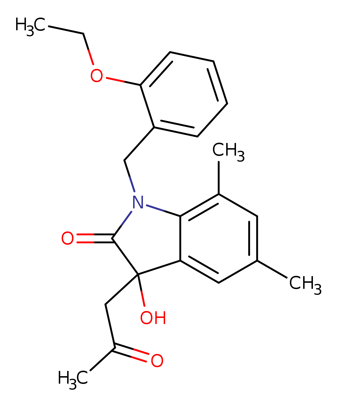 1-[(2-ethoxyphenyl)methyl]-3-hydroxy-5,7-dimethyl-3-(2-oxopropyl)-2,3-dihydro-1H-indol-2-one