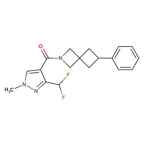 2-[3-(difluoromethyl)-1-methyl-1H-pyrazole-4-carbonyl]-6-phenyl-2-azaspiro[3.3]heptane