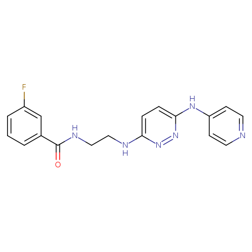 3-fluoro-N-[2-({6-[(pyridin-4-yl)amino]pyridazin-3-yl}amino)ethyl]benzamide