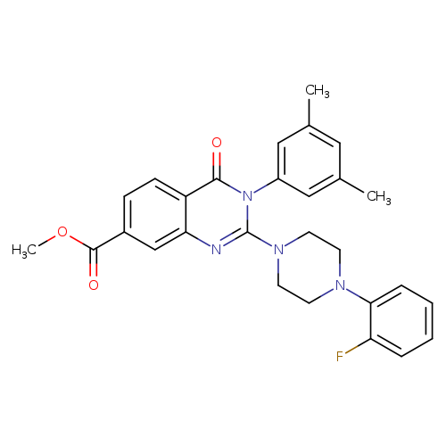 methyl 3-(3,5-dimethylphenyl)-2-[4-(2-fluorophenyl)piperazin-1-yl]-4-oxo-3,4-dihydroquinazoline-7-carboxylate