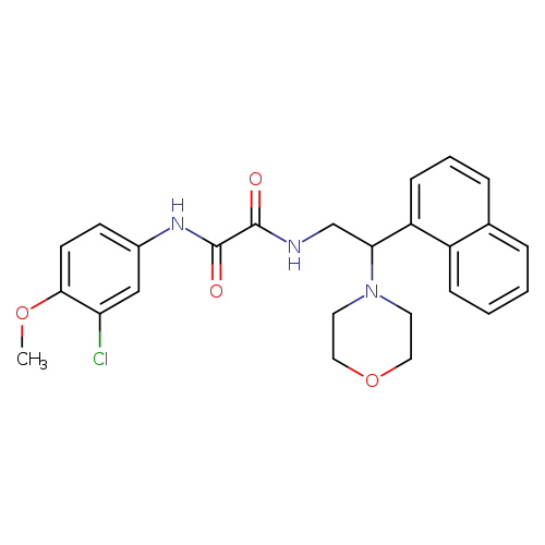 N'-(3-chloro-4-methoxyphenyl)-N-[2-(morpholin-4-yl)-2-(naphthalen-1-yl)ethyl]ethanediamide