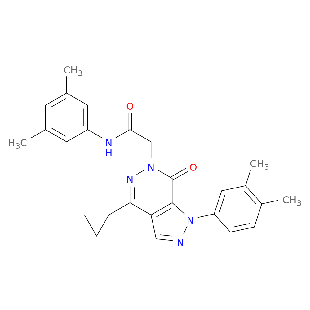 2-[4-cyclopropyl-1-(3,4-dimethylphenyl)-7-oxo-1H,6H,7H-pyrazolo[3,4-d]pyridazin-6-yl]-N-(3,5-dimethylphenyl)acetamide