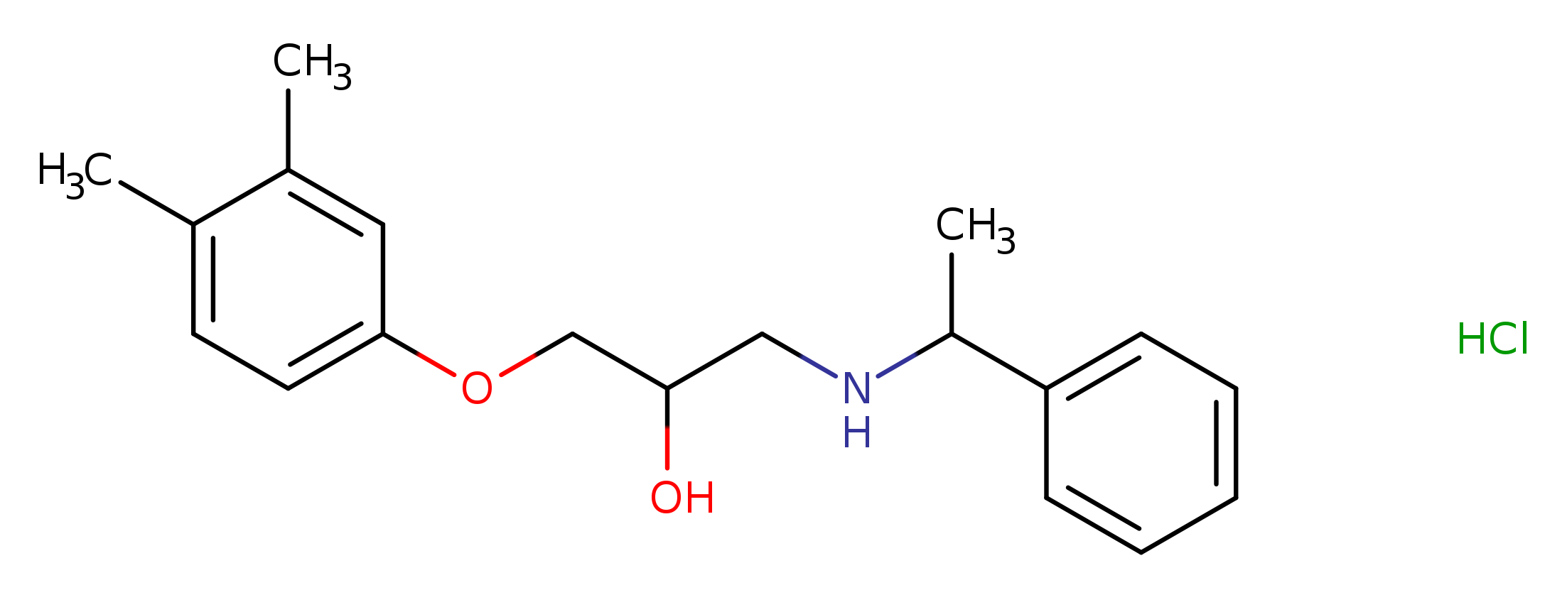 1-(3,4-dimethylphenoxy)-3-[(1-phenylethyl)amino]propan-2-ol hydrochloride