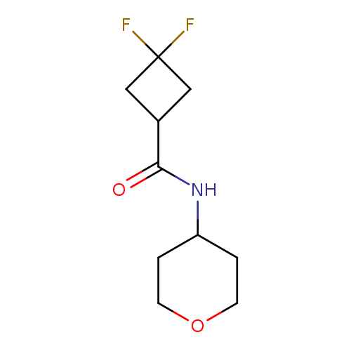 "3,3-difluoro-N-(oxan-4-yl)cyclobutane-1-carboxamide"