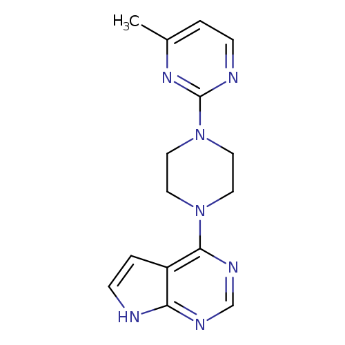 4-methyl-2-(4-{7H-pyrrolo[2,3-d]pyrimidin-4-yl}piperazin-1-yl)pyrimidine