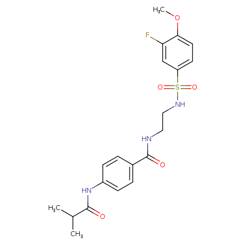 N-[2-(3-fluoro-4-methoxybenzenesulfonamido)ethyl]-4-(2-methylpropanamido)benzamide