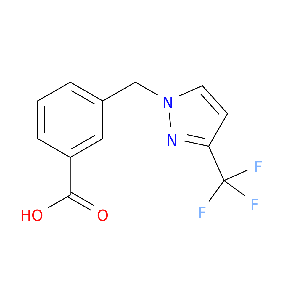 3-{[3-(trifluoromethyl)-1H-pyrazol-1-yl]methyl}benzoic acid