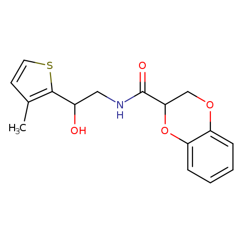 N-[2-hydroxy-2-(3-methylthiophen-2-yl)ethyl]-2,3-dihydro-1,4-benzodioxine-2-carboxamide