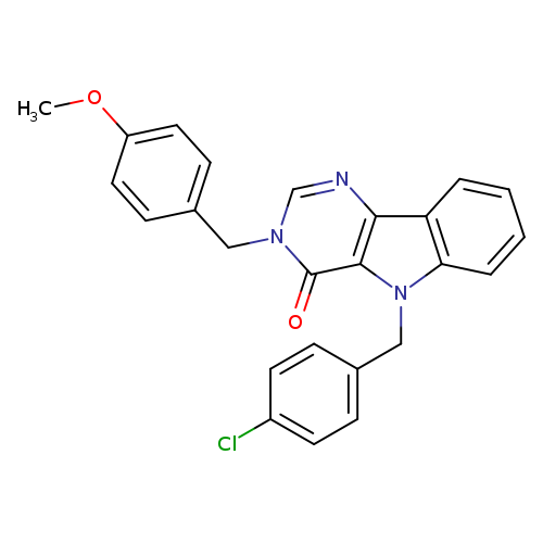 5-[(4-chlorophenyl)methyl]-3-[(4-methoxyphenyl)methyl]-3H,4H,5H-pyrimido[5,4-b]indol-4-one