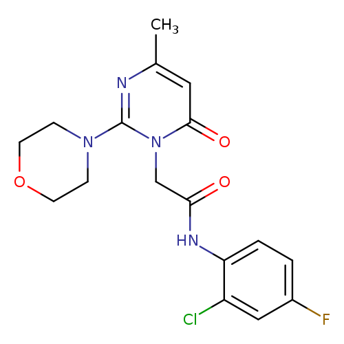 N-(2-chloro-4-fluorophenyl)-2-[4-methyl-2-(morpholin-4-yl)-6-oxo-1,6-dihydropyrimidin-1-yl]acetamide