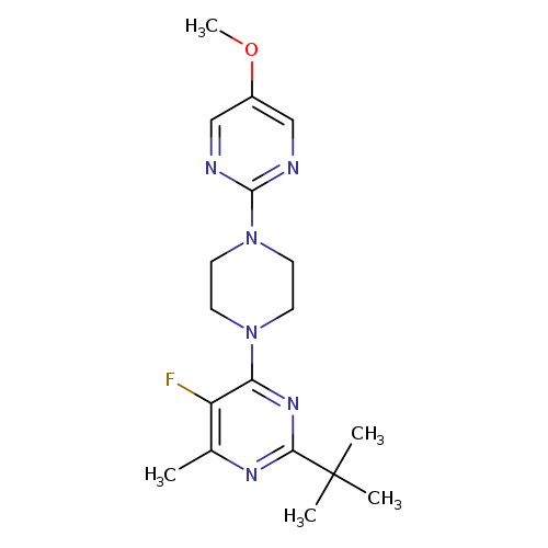 2-tert-butyl-5-fluoro-4-[4-(5-methoxypyrimidin-2-yl)piperazin-1-yl]-6-methylpyrimidine