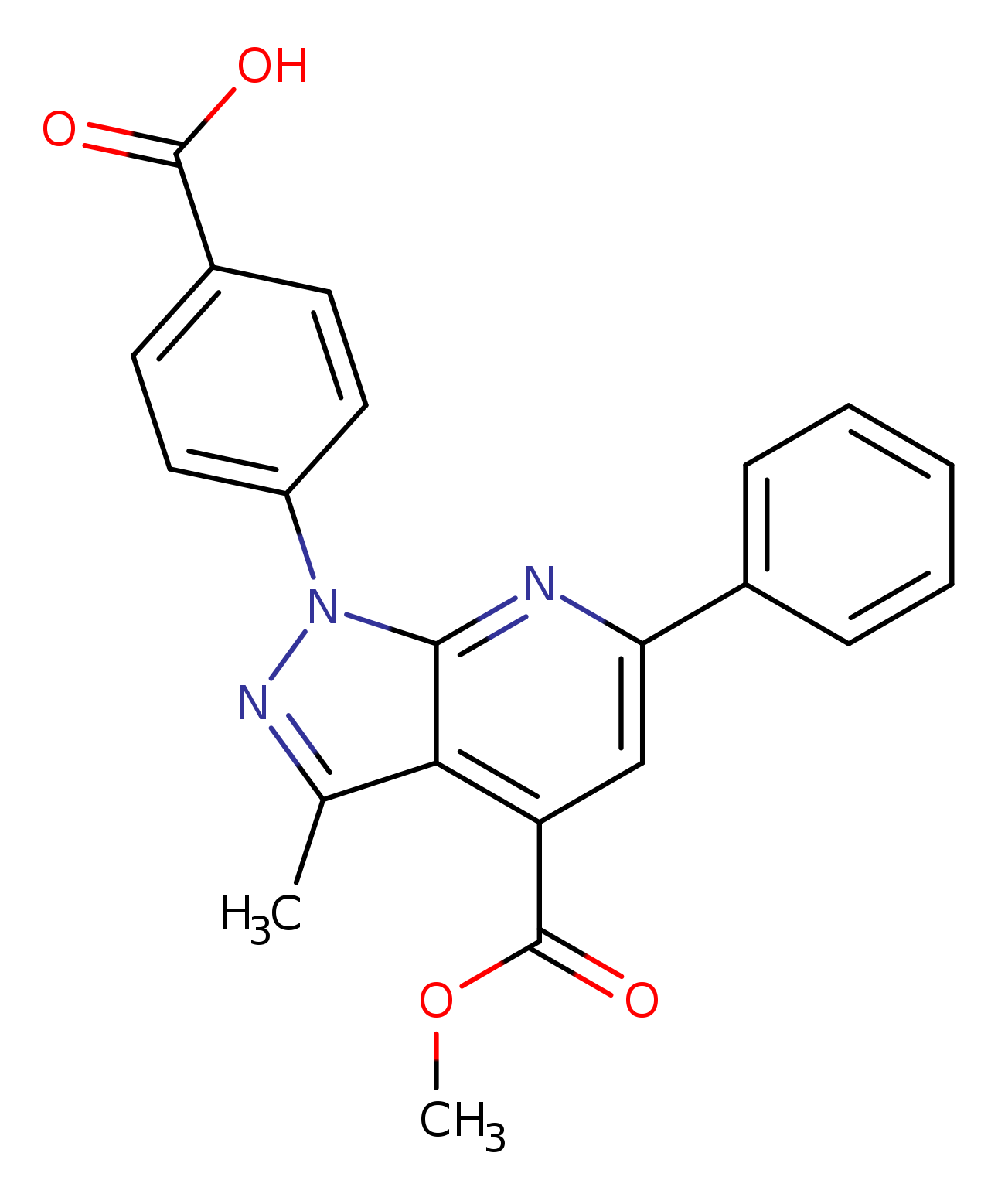 4-(4-(Methoxycarbonyl)-3-methyl-6-phenyl-1H-pyrazolo[3,4-b]pyridin-1-yl)benzoic acid